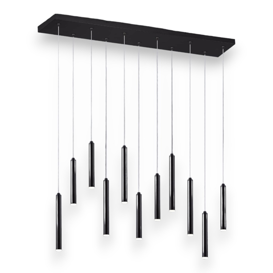 Lampadario nero per soggiorno moderno led 3000k 27w