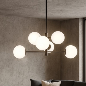 Lampadario design moderno nero per soggiorno