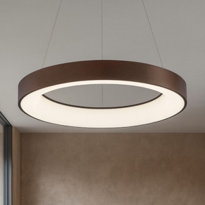 Lampadario cerchio 60cm marrone led 3000k dimmerabile