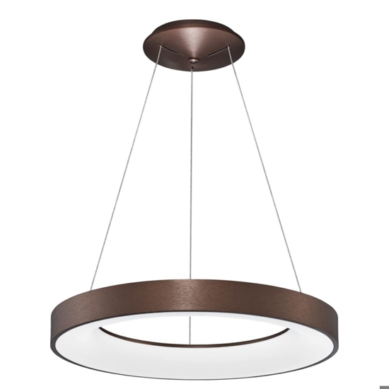 Lampadario cerchio 60cm marrone led 3000k dimmerabile