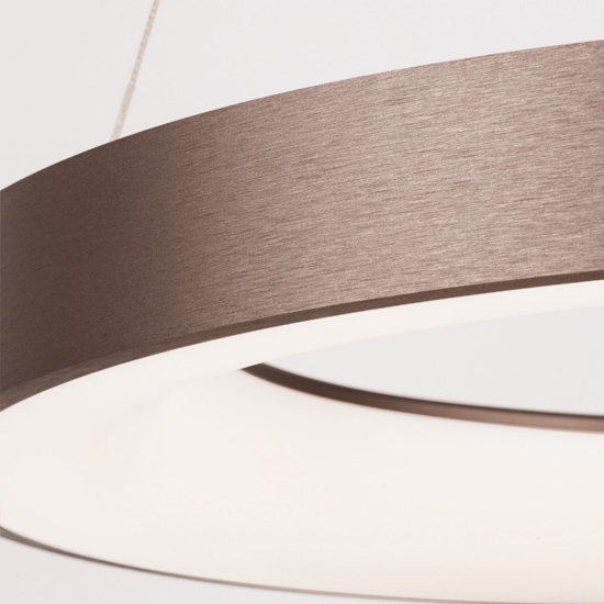 Lampadario cerchio 60cm marrone led 3000k dimmerabile