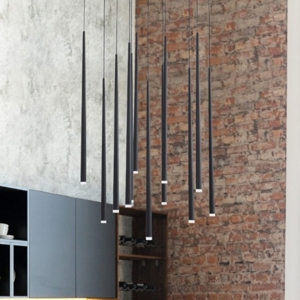 Visualizza i dettagli per Lampadario nero design pendenti led per soggiorno moderno Lampadario nero design pendenti led per soggiorno moderno