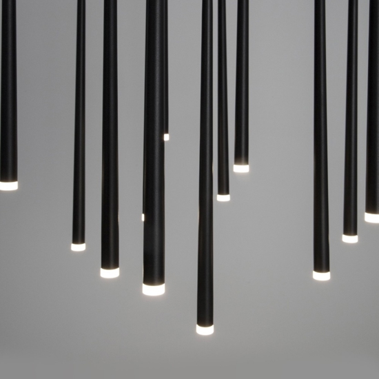 Lampadario nero design pendenti led per soggiorno moderno