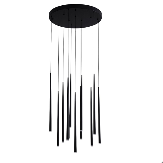 Lampadario nero design pendenti led per soggiorno moderno