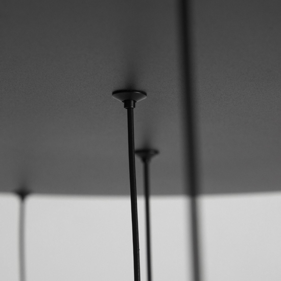 Lampadario nero design pendenti led per soggiorno moderno