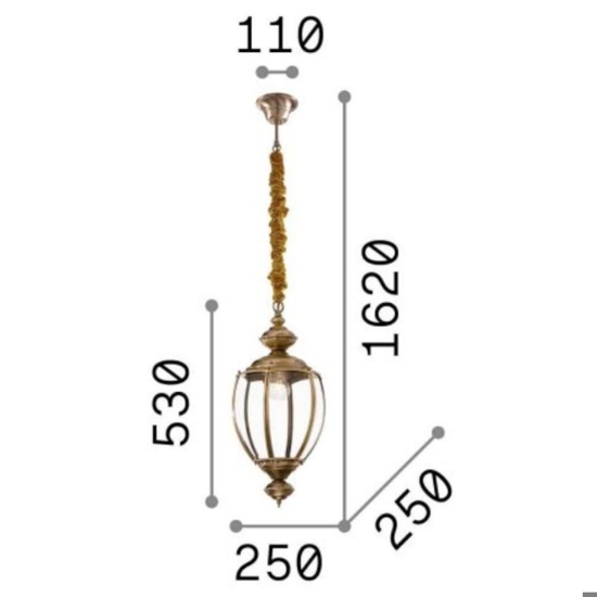 Norma sp1 ideal lux lampadario lanterna brunito 