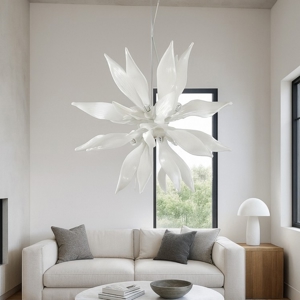 Visualizza i dettagli per Ideal lux leaves sp8 lampadario per soggiorno design moderno Ideal lux leaves sp8 lampadario per soggiorno design moderno