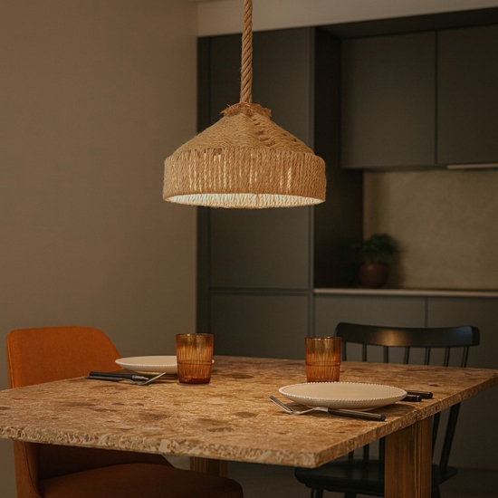 Canapa sp1 ideal lux lampadario per tavolo di canapa naturale