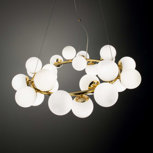 Visualizza i dettagli per Ideal lux dna sp25 lampadario moderno per salotto 25 luci sfere vetro Ideal lux dna sp25 lampadario moderno per salotto 25 luci sfere vetro