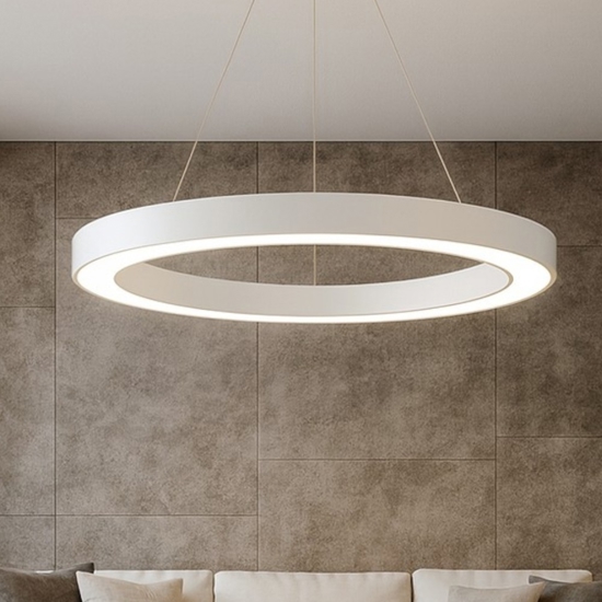Ideal lux oracle sp d50 lampadario moderno led 28w 3000k bianco