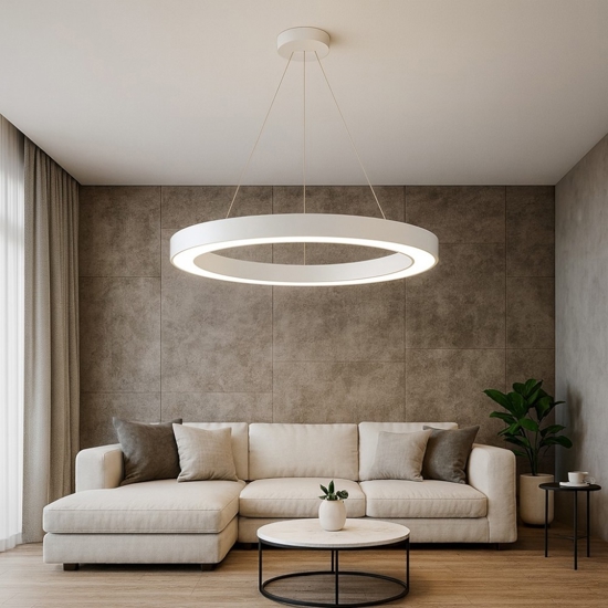 Ideal lux oracle sp d50 lampadario moderno led 28w 3000k bianco