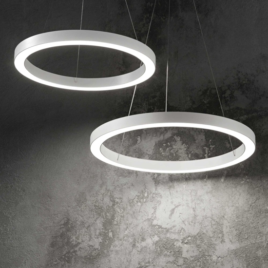 Ideal lux oracle sp d50 lampadario moderno led 28w 3000k bianco