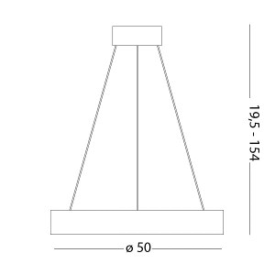 Ideal lux oracle sp d50 lampadario moderno led 28w 3000k bianco