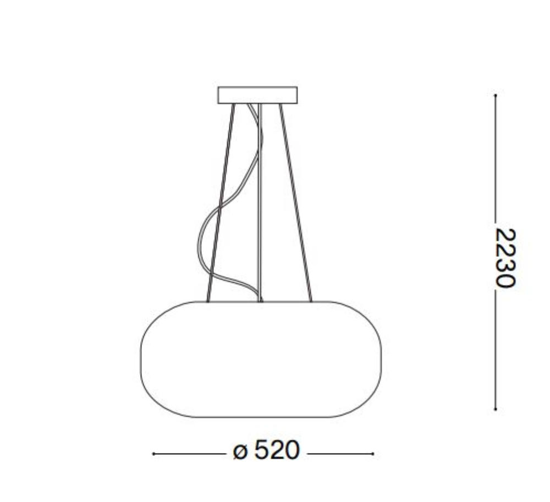 Ideal lux arizona sp5 lampadario soggiorno vetro bianco rigato