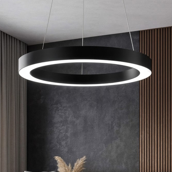 Oracle sp d50 ideal lux lampadario particolare rotondo nero led 3000k 28w