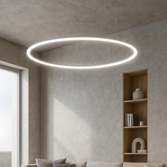 Hulahoop sp d100 ideal lux lampadario anello led 46w 3000k