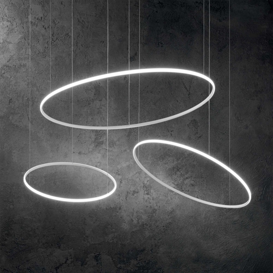 Hulahoop sp d100 ideal lux lampadario anello led 46w 3000k