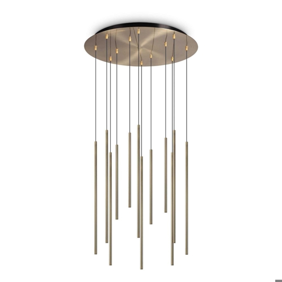 Ideal lux filo lampadario sp12 design moderno ottone led 19w 3000k