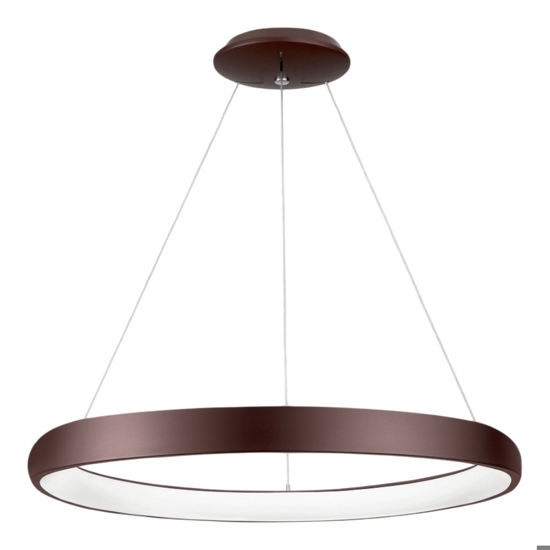 Lampadario marrone cerchio 81cm led 80w 3000k