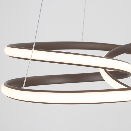 Lampadario design marrone per soggiorno moderno led dimmerabile