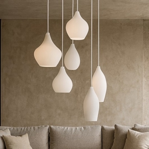 Soft sp6 lampadario bianco moderno ideal lux