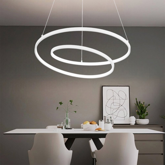 Oz sp d60 bianco ideal lux dali push lampadario dimmerabile moderno led 47w 3000k