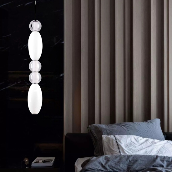 Lumiere-3 sp ideal lux lampada a sospensione di vetro led 39w 3000k per salotto