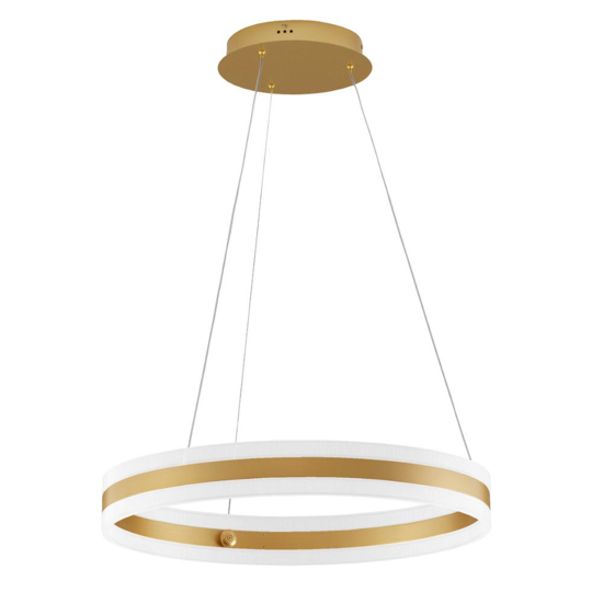 Lampadario moderno cerchio oro led 3000k dimmerabile