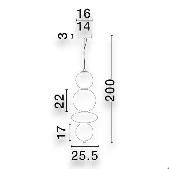 Lampadario per soggiorno oro sfere vetro led 3000k