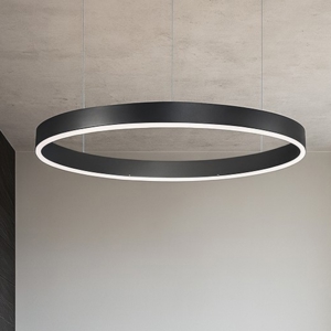 Visualizza i dettagli per Lampadario anello nero 100cm led 60w 3000k dimmerabile Lampadario anello nero 100cm led 60w 3000k dimmerabile