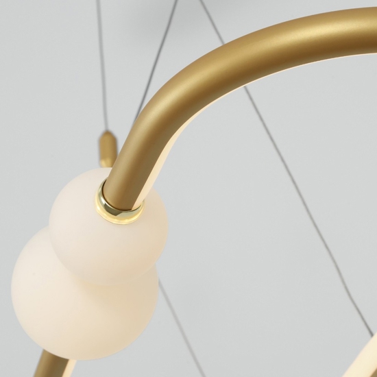 Lampadario ovale oro per soggiorno moderno
