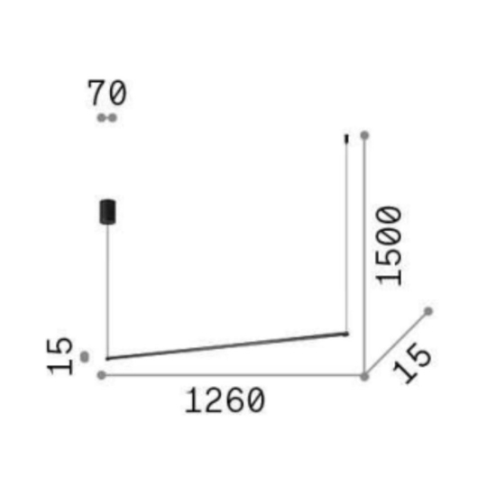 Essence sp d126 ideal lux lampadario ner 4000k nero