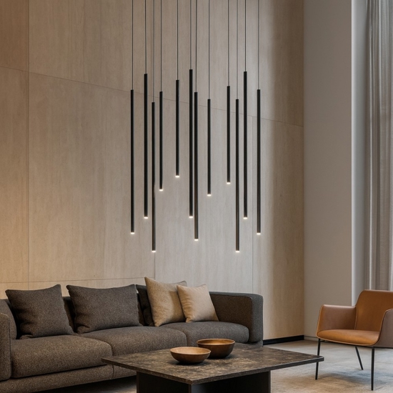 Ideal lux filo sp12 lampdario moderno led 2700k nero