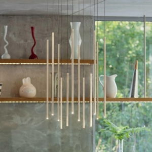 Lampadario moderno ideal lux filo sp12 oro led 2700k