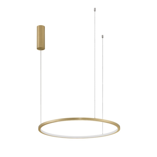 Lampadario cerchio 60cm sottile oro led 37w 3000k