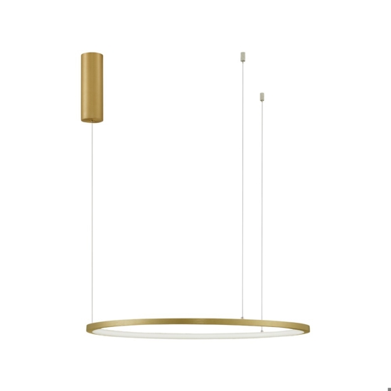 Lampadario cerchio 60cm sottile oro led 37w 3000k