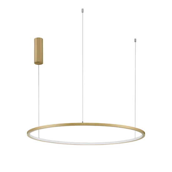 Lampadario moderno cerchio 60cm oro led per soggiorno