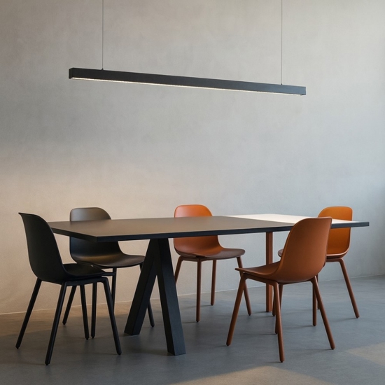 Lampadario spoty nero da incasso per scrivania ufficio