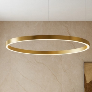 Visualizza i dettagli per Lampadario cerchio 120cm oro led 72w 3000k dimmerabile Lampadario cerchio 120cm oro led 72w 3000k dimmerabile