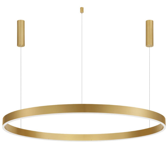 Lampadario cerchio 120cm oro led 72w 3000k dimmerabile