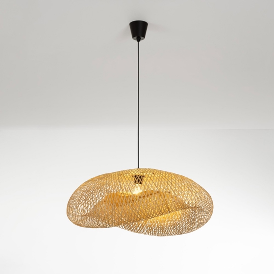 Lampadario da cucina design boho in bambu' diametro 76cm