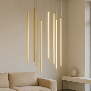 Visualizza i dettagli per Ondaluce genius lampadario oro design moderno per soggiorno Ondaluce genius lampadario oro design moderno per soggiorno