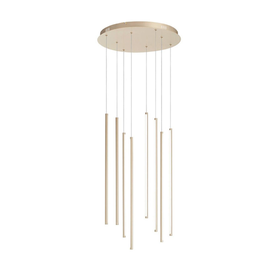 Ondaluce genius lampadario oro design moderno per soggiorno