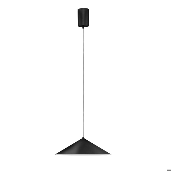 Lampada a sospensione per isola cucina design minimal nera led 3000k