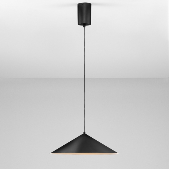 Lampada a sospensione per isola cucina design minimal nera led 3000k