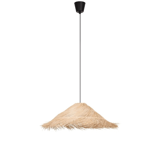 Lampadario in rattan design rustico per cucina