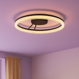 Visualizza i dettagli per Plafoniera moderna rotonda nera led 3000k dimmerabile Plafoniera moderna rotonda nera led 3000k dimmerabile