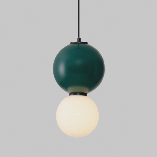 Lampada a sospensione da cucina porcellana verde 18cm led 3000k