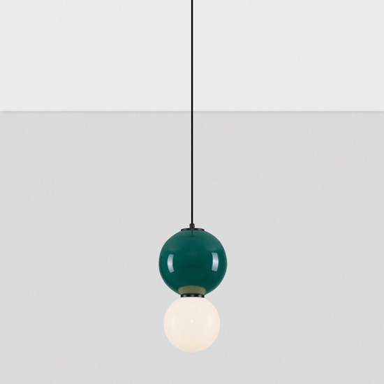 Lampada a sospensione da cucina porcellana verde 18cm led 3000k