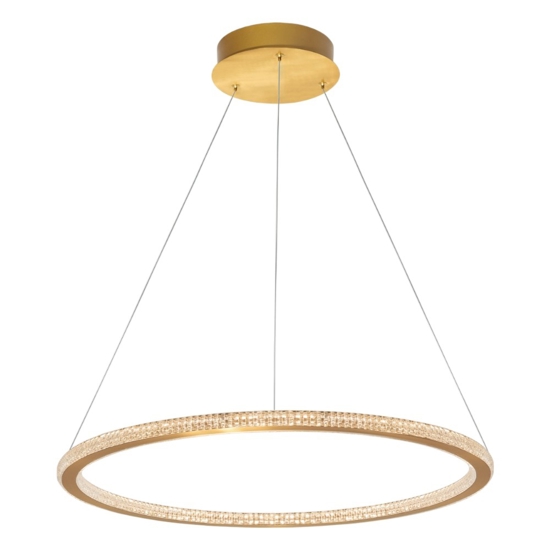 Lampadario luxury per soggiorno cerchio oro led stile contemporaneo